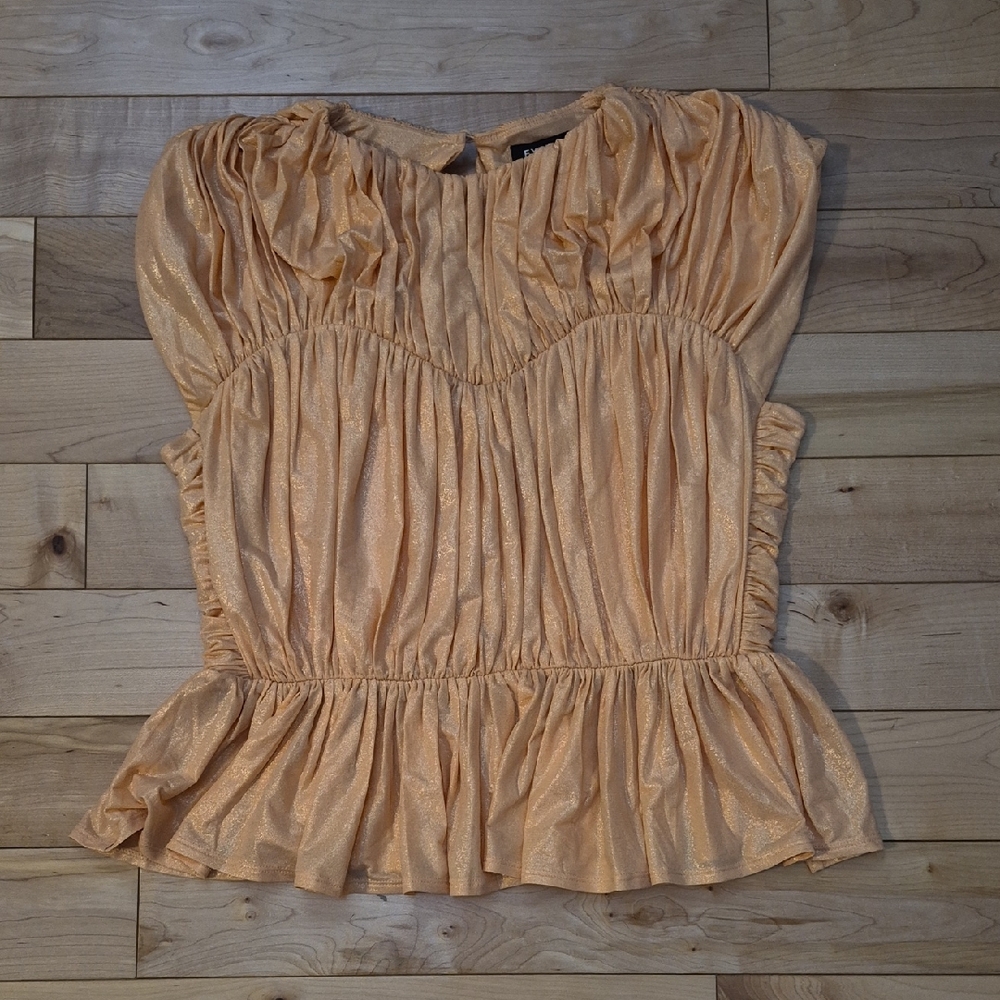 Express Women's Size Medium Shimmering Peach Blouse
